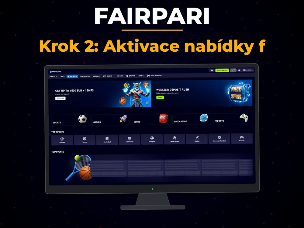 Fairpari - Krok 2: Aktivace nabídky f